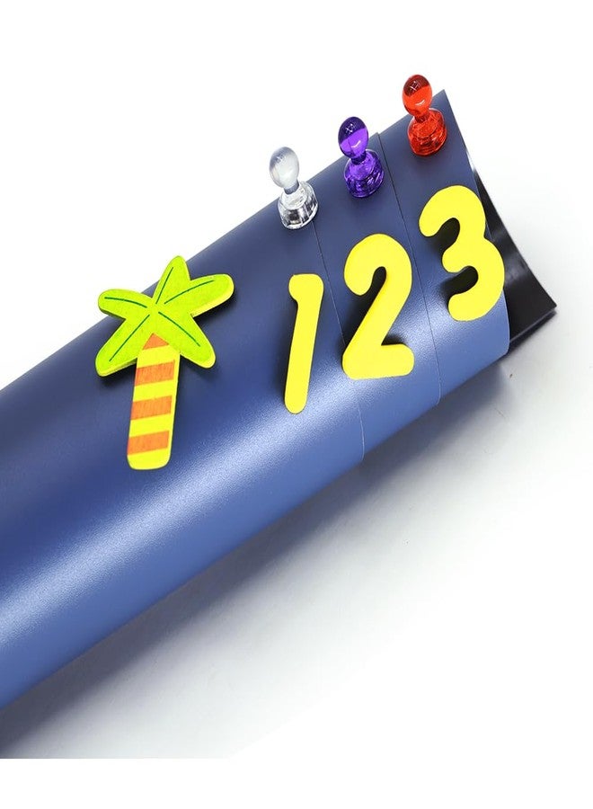 ورق لاصق مغناطيسي للسبورة، مقاس 24 × 36 بوصة، ورق جدران سبورة قابل للتقشير واللصق، ملصق جداري مغناطيسي للسبورة السوداء للمنزل وغرفة اللعب والفصل الدراسي (أزرق رمادي) - Image 2